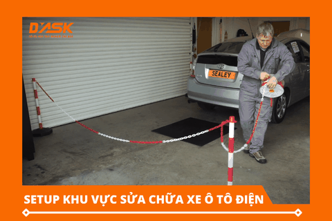 Gợi ý setup khu vực sửa chữa xe ô tô điện cho kỹ thuật viên