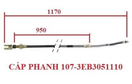 CÁP PHANH TAY TRÁI KOMATSU 3EB-30-51110