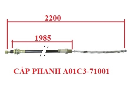 CÁP PHANH PHẢI (L2200/1985; G-K) A01C3-71001