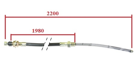 CÁP PHANH PHẢI (L2200/1980; G-H)  C-52-11252-24601