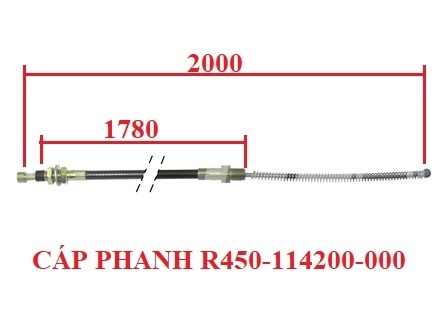 CÁP PHANH PHẢI (L2000/1780; G-K) R450-114200-000