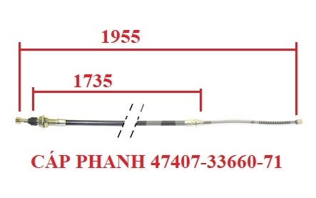 CÁP PHANH TAY PHẢI TOYOTA 47407-33660-71