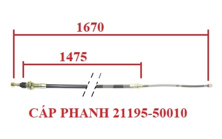 CÁP PHANH TAY TRÁI TCM 21195-50010
