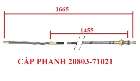 CÁP PHANH TAY TRÁI TCM 20803-71021