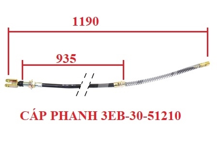 CÁP PHANH TAY TRÁI KOMATSU 3EB-30-51210