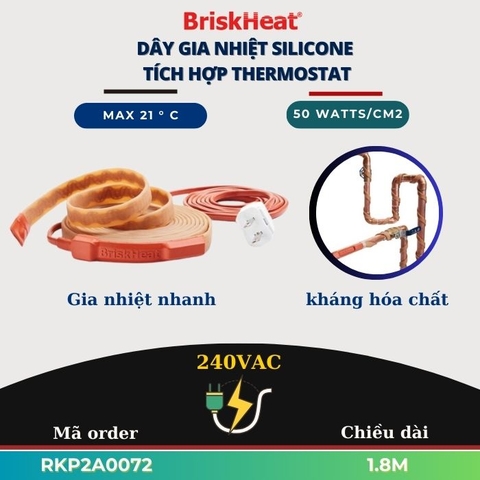 Dây Gia Nhiệt Tích Hợp Điều Khiển Thermostat (RKP) RKP2A0072 1.8M