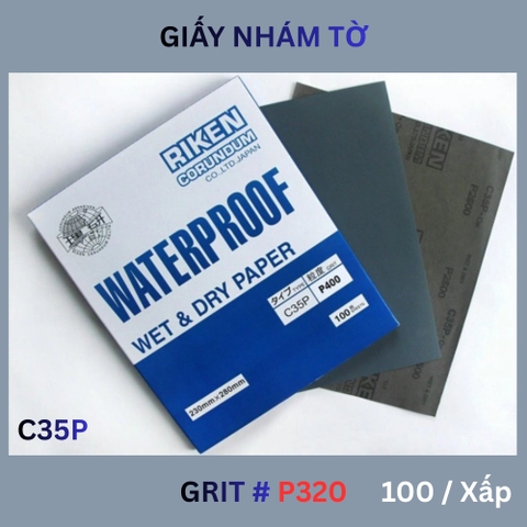 Giấy nhám tờ P320 Riken - Nhật Bản
