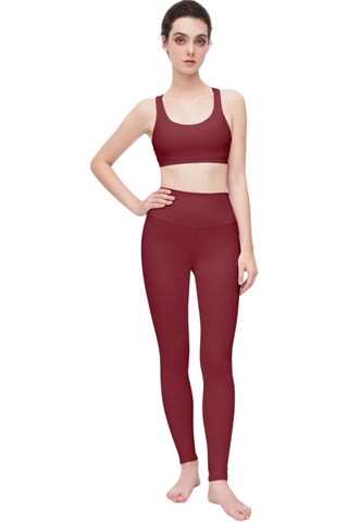 BỘ TẬP YOGA MÀU RED MERLOT JFF