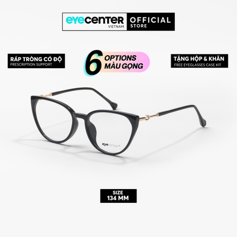 [B162] Gọng kính cận mắt mèo nữ chính hãng STUDIO MUKU chất liệu nhựa phối kim loại by Eye Center Vietnam