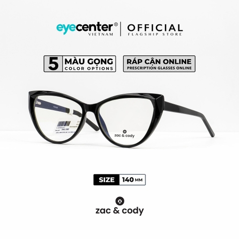 [B40]Gọng kính cận nữ chính hãng ZAC & CODY dáng mắt mèo lõi thép chống gãy cao cấp original.40 ZC 2003 by Eye Center Vietnam