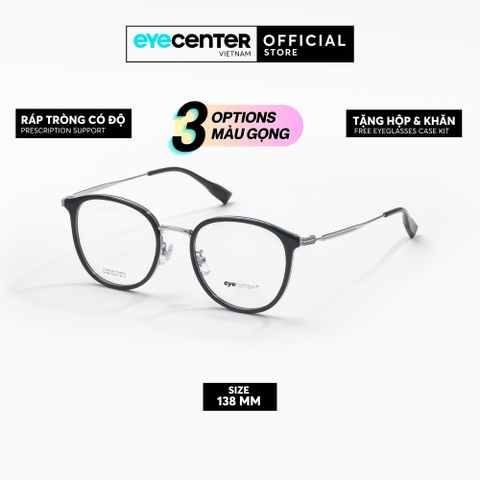 [ZA443] Gọng kính cận nữ chất liệu nhựa phối Titanium chống gỉ siêu nhẹ by Eye Center Vietnam