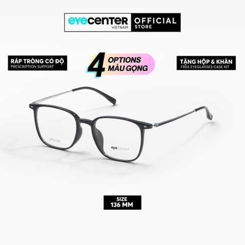 [ZA455] Gọng kính cận nam nữ chất liệu nhựa phối Titanium chống gỉ siêu nhẹ by Eye Center Vietnam