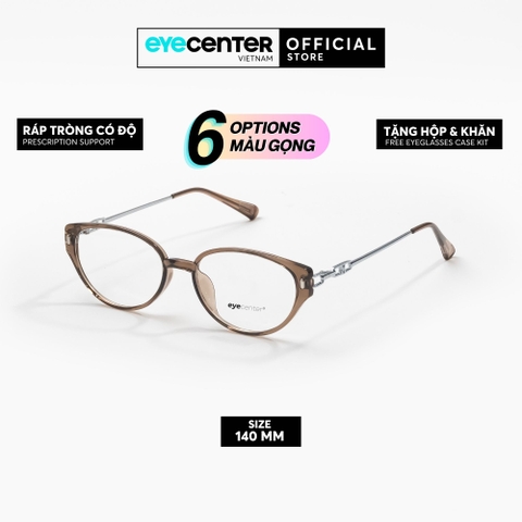 [B473] Gọng kính cận mắt mèo nữ chất liệu nhựa phối kim loại chống gỉ by Eye Center Vietnam