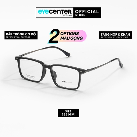 [ZA481] Gọng kính cận nam nữ chất liệu nhựa phối Titanium siêu nhẹ chống gỉ by Eye Center Vietnam