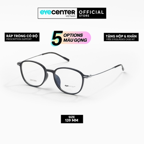 [ZA444] Gọng kính cận nữ chất liệu nhựa phối Titanium siêu nhẹ chống gỉ by Eye Center Vietnam