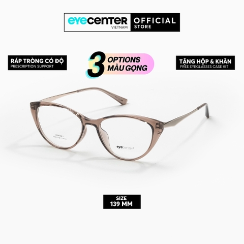 [ZA484] Gọng kính cận mắt mèo nữ chất liệu nhựa phối kim loại chống gỉ by Eye Center Vietnam