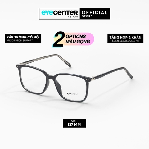 [VB233] Gọng kính cận nhựa nam nữ chất liệ nhựa lõi thép chống gãy by Eye Center Vietnam