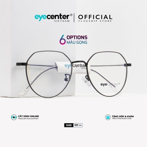 [K33]Gọng kính cận nữ chính hãng EYECENTER kim loại chống gỉ nhiều màu EK 348 by Eye Center Vietnam