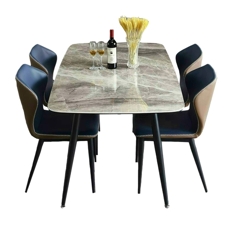 Bộ bàn ăn 4 ghế Vaz hiện đại mặt đá chống thấm chống trầy BBA-91