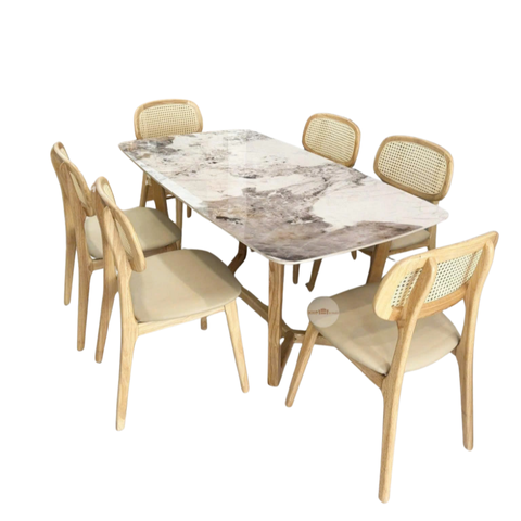 Bộ Bàn Ăn Cao Cấp 6 Ghế BBA-107
