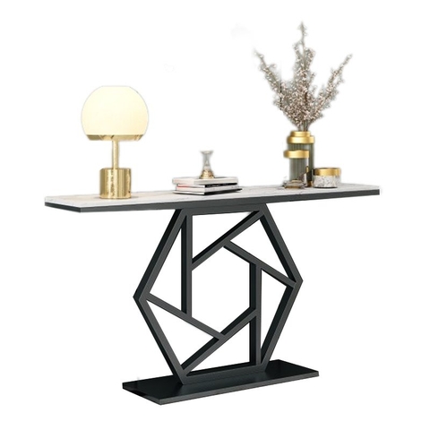 Bàn console chân sắt mặt đá 300x1200x850mm BCL-39