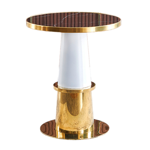 Bàn tròn tiếp khách khung inox sang trọng BCF-19