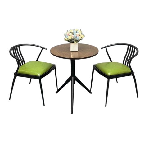 Bộ bàn cà phê 2 ghế khung sắt ngoài trời BBC-45