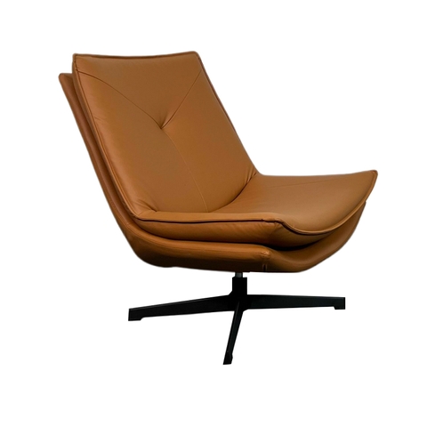 Ghế sofa đơn bọc da chân xoay R12