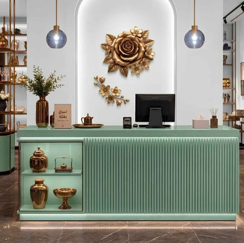 Quầy lễ tân showroom QLT-08