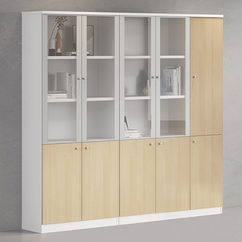 Tủ đựng tài liệu cánh kính gỗ MDF TVP-07