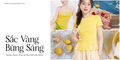 Sắc vàng bừng sáng, trang phục mùa hè rực rỡ lên ngôi