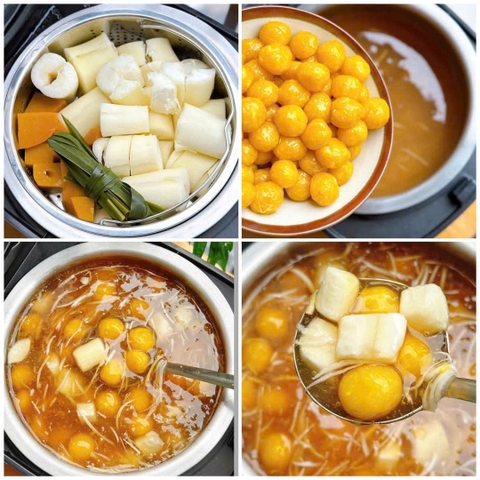 Bật mí công thức nấu chè khoai mì mochi nước cốt dừa siêu ngon