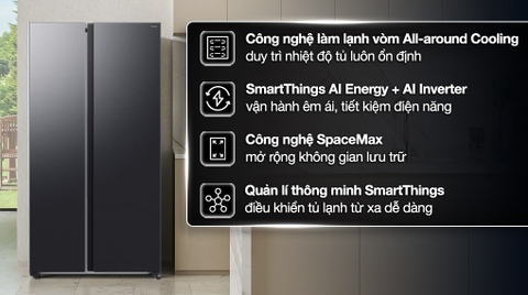 Tủ Lạnh SAMSUNG RS70F65Q3FSV 655 LÍT