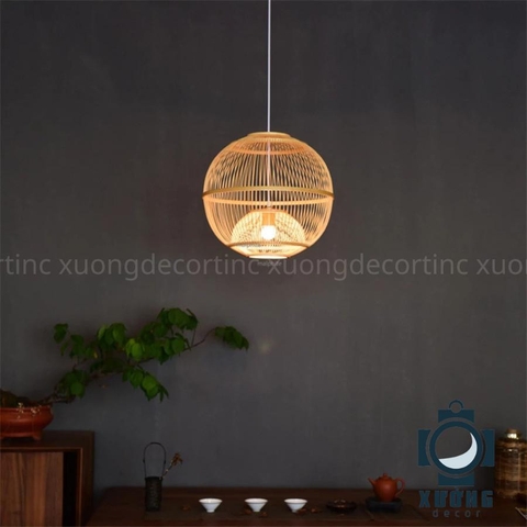 Chao đèn mây tre D40