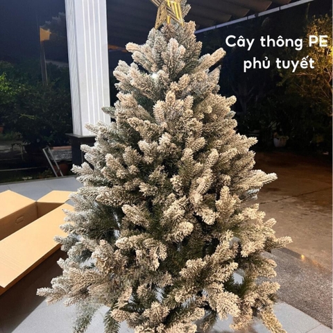 Cây Thông PE Phủ Tuyết Cây Tự Động