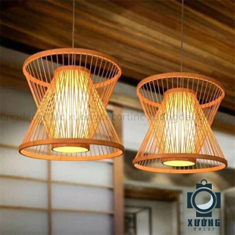 Đèn thả mây tre mẫu 26