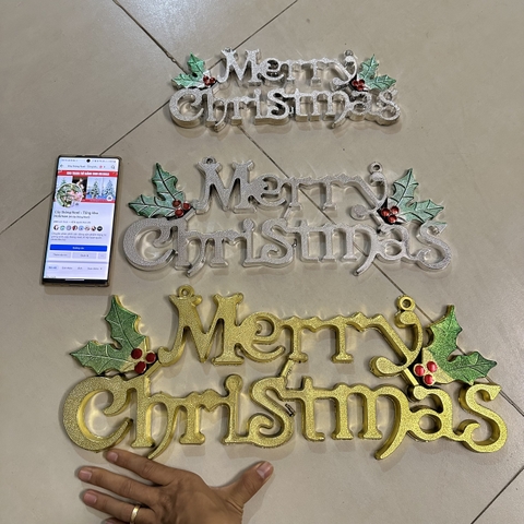 Chữ Merry Christmas Loại Lớn Mẫu 2024