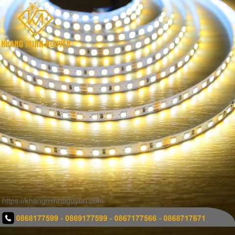 Led cuộn 5m 120 led 12V đổi 3 màu ( Trắng, vàng, trung tính)