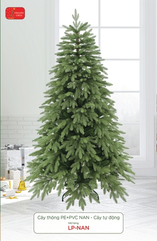 Cây thông PE + PVC nan - cây tự động
