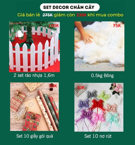 Combo decor CHÂN GỐC cây thông