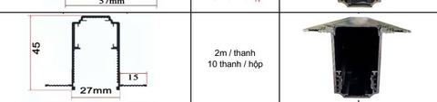 Ray nam châm thạch cao Mã 018 Độ dày 1,6mm - Thanh 2m