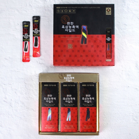 NƯỚC UỐNG HẮC SÂM KOREAN BLACK GINSENG EXTRACT MILD EASY (10ml x 30 gói)/ hộp - 편한흑삼농촉액마일