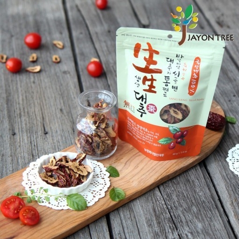 TÁO ĐỎ HÀN QUỐC CẮT LÁT SẤY KHÔ 40g/ 1 gói - 생생대추