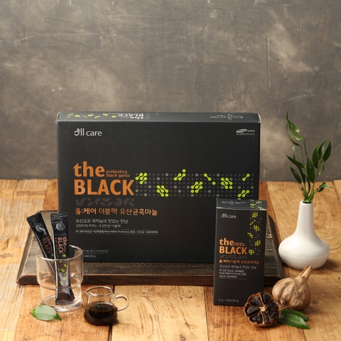 NƯỚC CHIẾT XUÁT TỎI ĐEN ALL CARE THE BLACK PROBIOTICS BLACK GARLIC 360 g (12 g x 30 gói) - 올:케어 더블랙 유산균 흑마늘