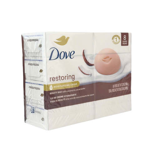 Dove Bar Soap Coconut Milk 8 Bars 30oz