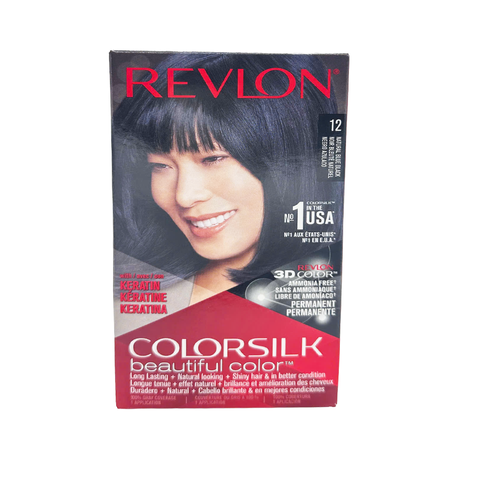 Revlon Colorsilk  with Keratin Trilingual  012 NATURAL BLUE BLACK