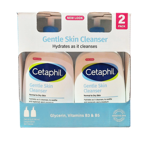 Cetaphil Gentle Skin Cleanser, Normal To Dry Skin, 20 fl oz, 2-Count