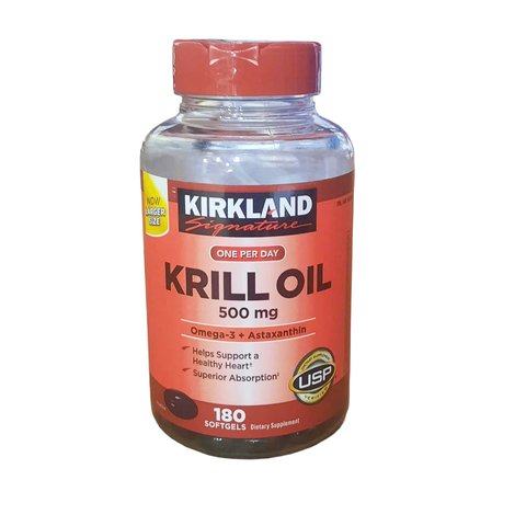 Kirkland Signature Krill Oil 500mg, 180 Softgels