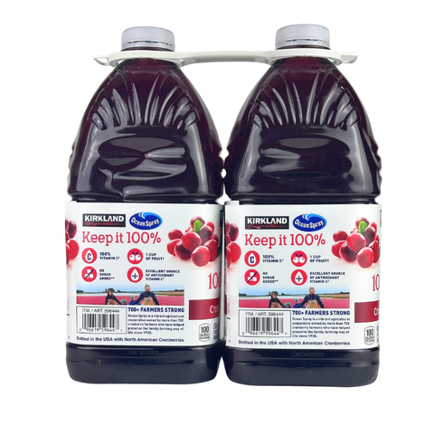 Kirkland Signature Cranberry Premium 100% Juice Drink, 2/96oz
