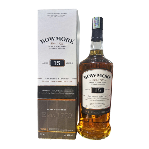 Bowmore 15YO Golden & Elegant GBX 1L